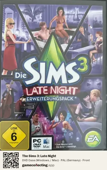 The Sims 3: Late Night Computer, Germany box front