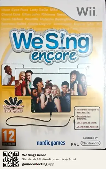 We Sing Encore Nintendo Wii, Nordic countries box front
