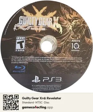 Guilty Gear Xrd: Revelator PlayStation 3, NTSC disc