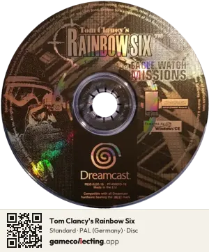 Tom Clancy's Rainbow Six Sega Dreamcast, PAL disc