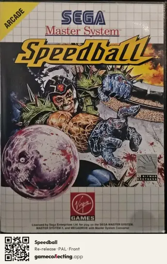 Speedball Sega Master System, PAL box front