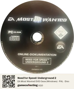 Need for Speed: Underground 2 Computer, PAL disc