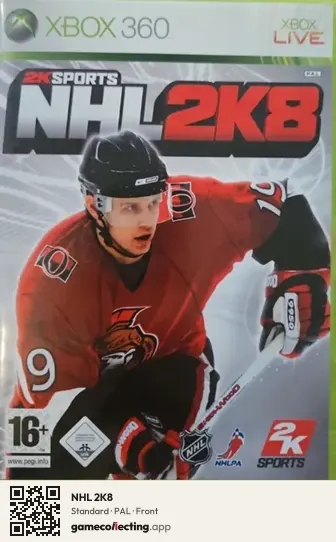 NHL 2K8 Xbox 360, PAL box front