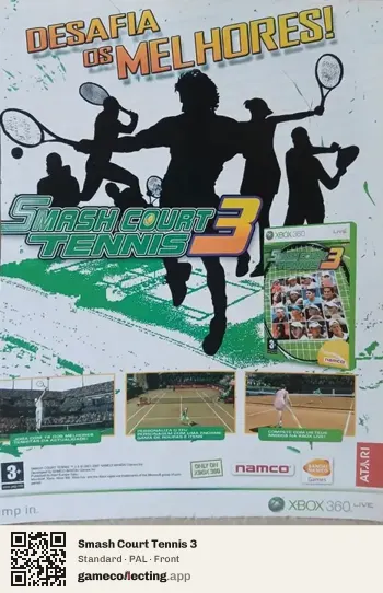 Smash Court Tennis 3 Xbox 360, PAL box front