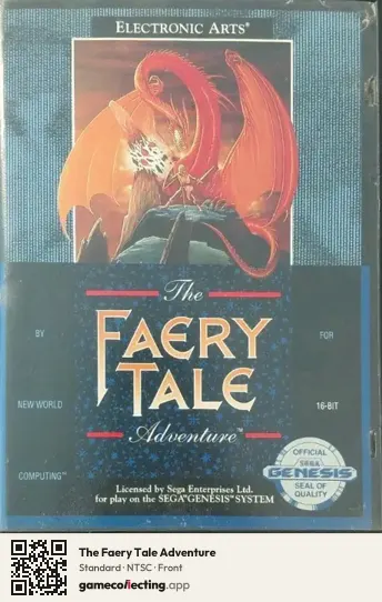 The Faery Tale Adventure Sega Mega Drive / Genesis, NTSC box front