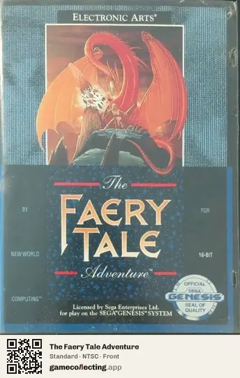 The Faery Tale Adventure Sega Mega Drive / Genesis, NTSC box front