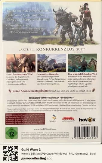 Guild Wars 2 Computer, Germany box back