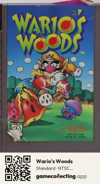 Wario's Woods Nintendo Entertainment System, NTSC cartridge label