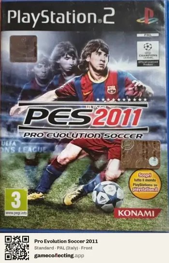 Pro Evolution Soccer 2011 PlayStation 2, Italy box front