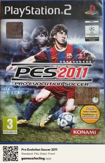Pro Evolution Soccer 2011 PlayStation 2, Italy box front