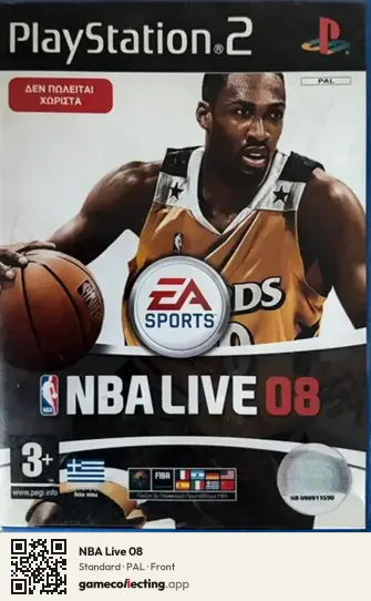 NBA Live 08 PlayStation 2, PAL box front