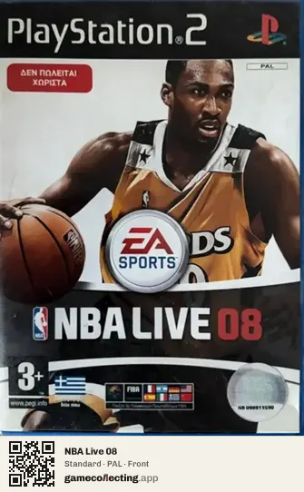 NBA Live 08 PlayStation 2, PAL box front