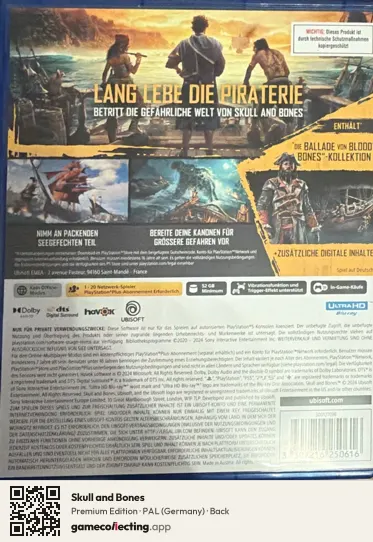 Skull and Bones PlayStation 5, Germany box back