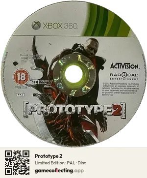 Prototype 2 Xbox 360, PAL disc
