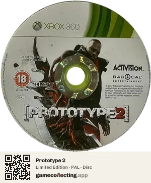Prototype 2 Xbox 360, PAL disc