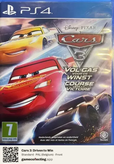 Cars 3: Driven to Win PlayStation 4, Belgium box front