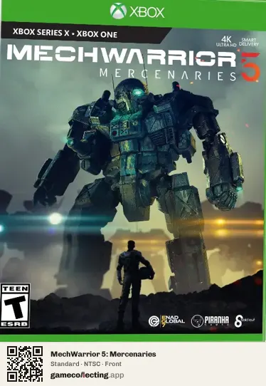 MechWarrior 5: Mercenaries Xbox Series X, NTSC box front