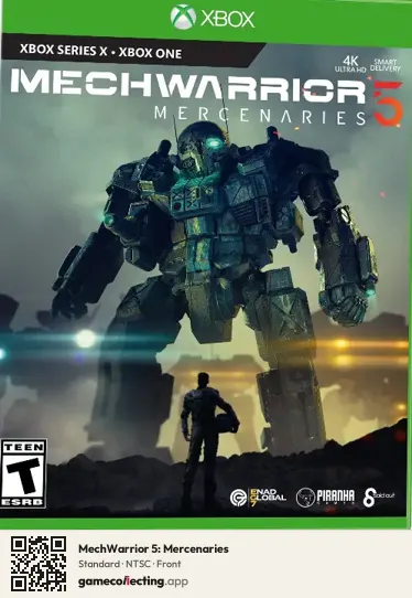 MechWarrior 5: Mercenaries Xbox Series X, NTSC box front