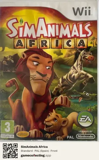 SimAnimals Africa Nintendo Wii, Spain box front