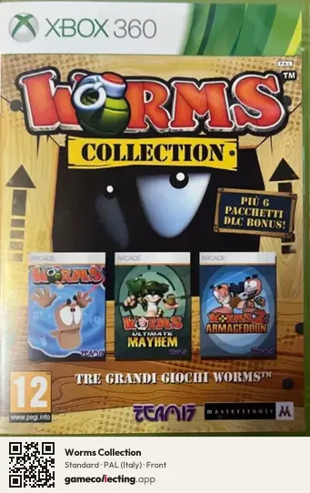 Worms Collection Xbox 360, Italy box front