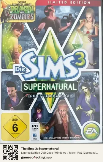 The Sims 3: Supernatural Computer, Germany box front