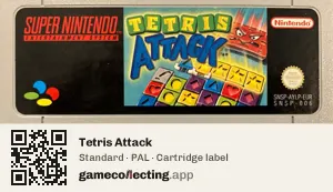 Tetris Attack Super Nintendo Entertainment System, PAL cartridge label