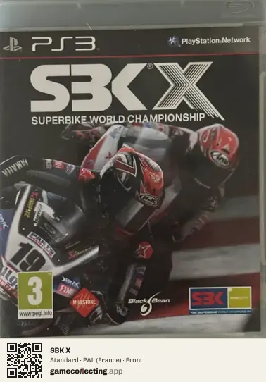 SBK X PlayStation 3, France box front
