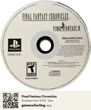 Final Fantasy Chronicles PlayStation, NTSC disc