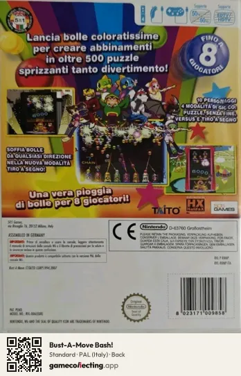 Bust-A-Move Bash! Nintendo Wii, Italy box back