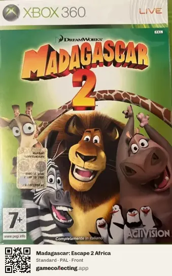 Madagascar: Escape 2 Africa Xbox 360, PAL box front