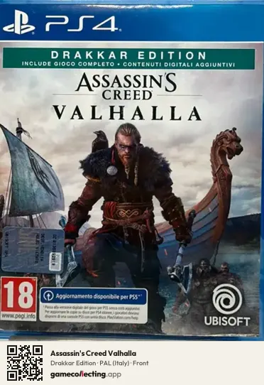 Assassin's Creed Valhalla PlayStation 4, Italy box front