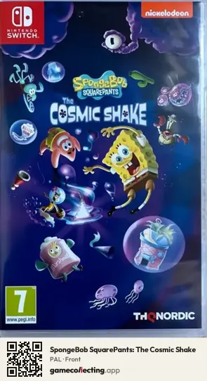 SpongeBob SquarePants: The Cosmic Shake Nintendo Switch, PAL box front