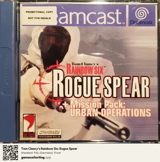 Tom Clancy's Rainbow Six: Rogue Spear Sega Dreamcast, Germany box front