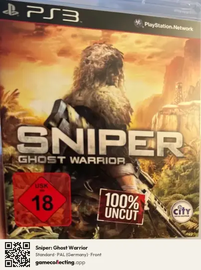 Sniper: Ghost Warrior PlayStation 3, Germany box front