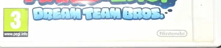 Mario & Luigi: Dream Team, the PEGI square on its front