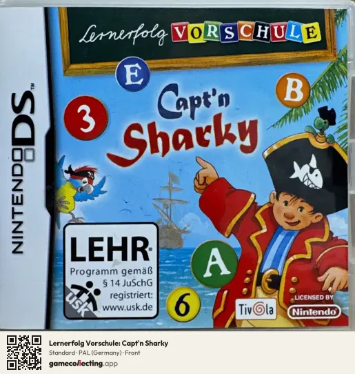 Lernerfolg Vorschule: Capt'n Sharky Nintendo DS, Germany box front