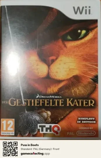 Puss in Boots Nintendo Wii, Germany box front