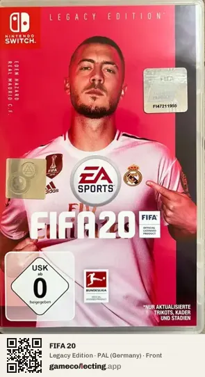 FIFA 20 Nintendo Switch, Germany box front