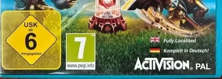 Skylanders: Imaginators, the USK square on its front