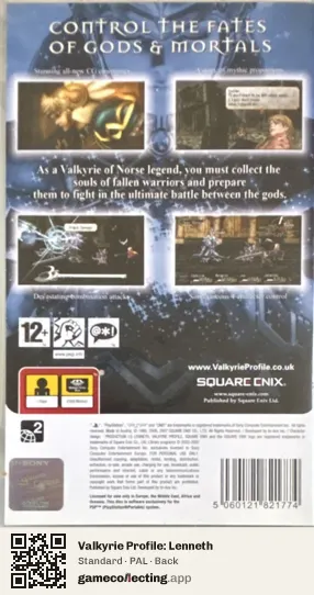 Valkyrie Profile: Lenneth PlayStation Portable, PAL box back