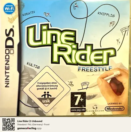 Line Rider 2: Unbound Nintendo DS, Germany box front