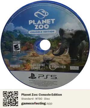 Planet Zoo: Console Edition PlayStation 5, NTSC disc