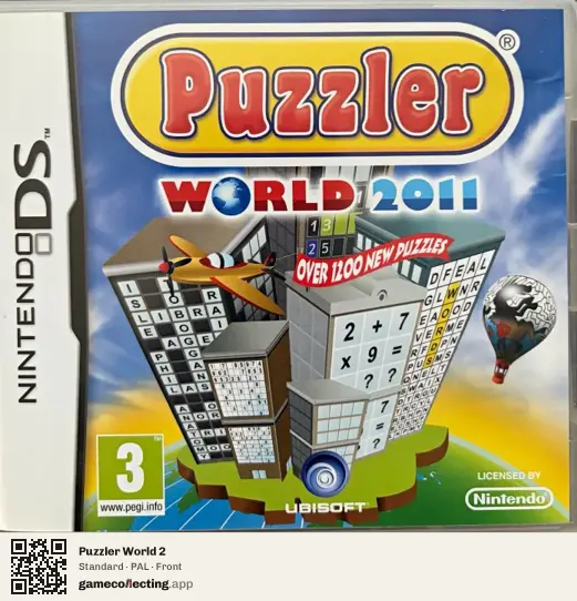 Puzzler World 2 Nintendo DS, PAL box front