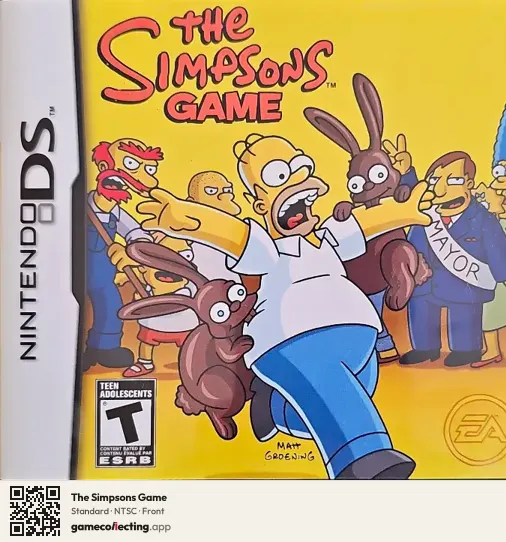 The Simpsons Game Nintendo DS, NTSC box front