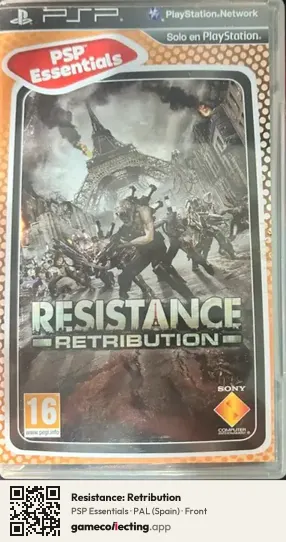 Resistance: Retribution PlayStation Portable, Spain box front