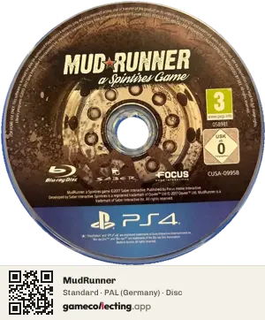 MudRunner PlayStation 4, PAL disc