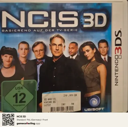 NCIS 3D Nintendo 3DS, Germany box front