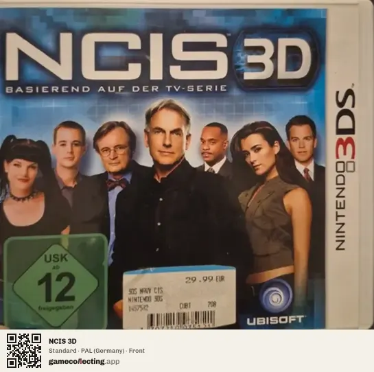 NCIS 3D Nintendo 3DS, Germany box front