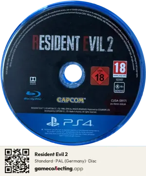 Resident Evil 2 PlayStation 4, PAL disc