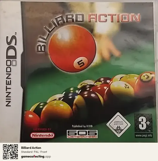 Billiard Action Nintendo DS, PAL box front